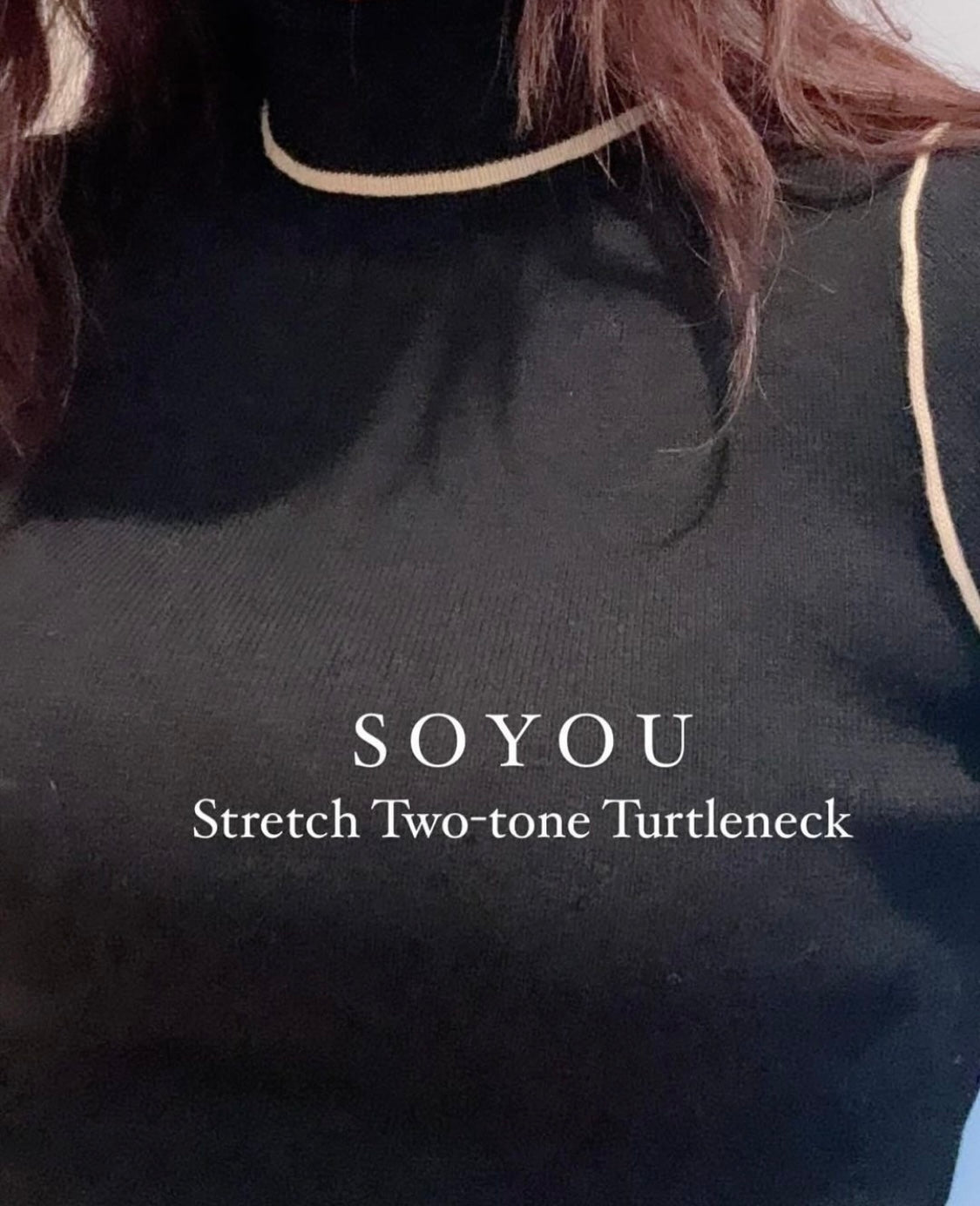 Stretch Two -Tone Turtleneck