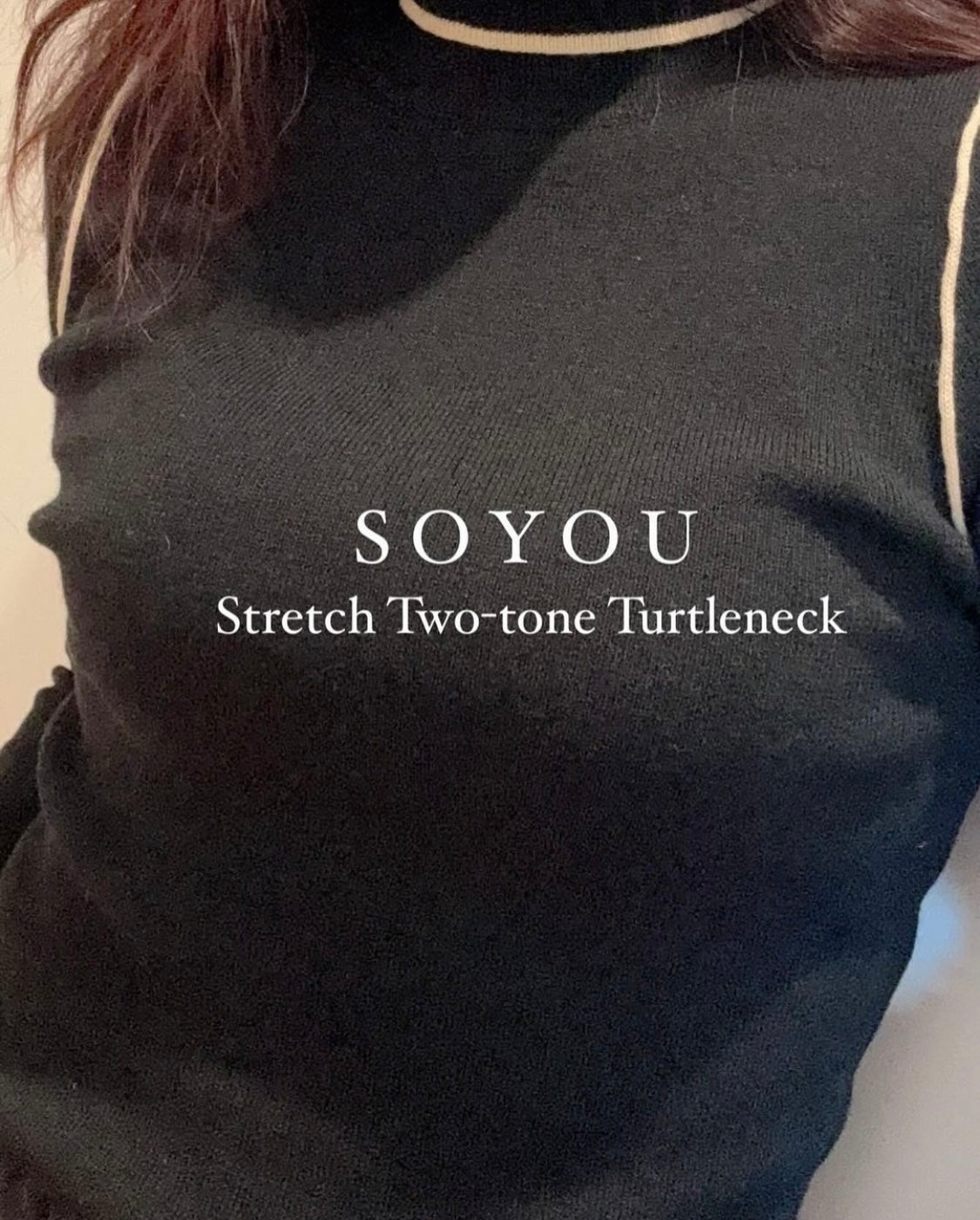 Stretch Two -Tone Turtleneck